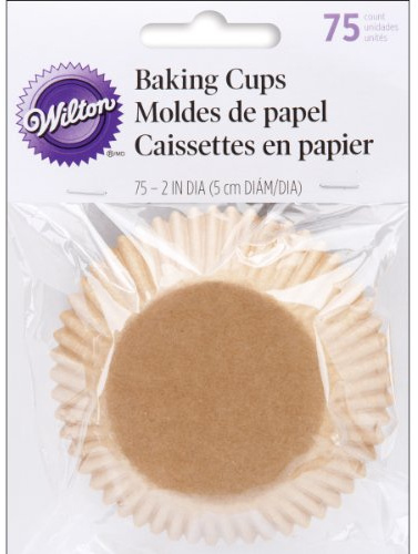 Wilton - Pirottini per Dolci in Carta Kraft Non sbiancata, Diametro 5 cm, 75 Pezzi, Colore: Marrone