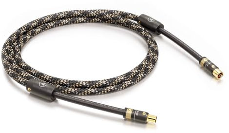 VIABLUE ABVERKAUF * SONDERPEIS TVR 2.0 SILVER ANTENNENKABEL * 1 Stück * Versilberte OFC Kupferlitzen * 6-fach Schirmung * T6s Antennenstecker * Ferritfilter * 1000 cm * 10.0 m