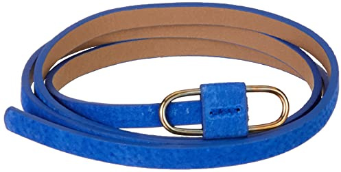 Damara Damen Super Schmal Poppig Jeans Kleid Belt Gürtel,Blau