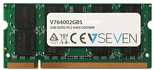 V7 V764002GBS Notebook DDR2 SO-DIMM Arbeitsspeicher 2GB (800MHZ, CL6, PC2-6400, 200pin, 1.8 Volt)