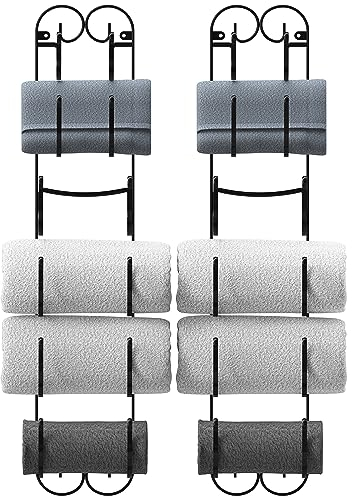 DecoBros Mehrzweck-Handtuch-/Wein-/Hutablage, zur Wandmontage, bronzefarben, 2 Stück