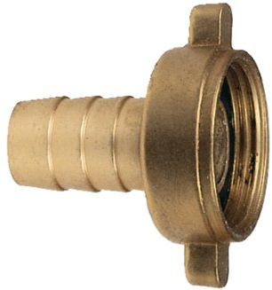 Schlauchverschraubung G 3 / 4 Zoll zweiteilig aus Messing Schlauch 1 / 2 Zoll