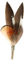 Breiter Echte Hutfedern Hutanstecker Entenfeder – Handgemacht – Accessoire für den Trachtenhut – Inkl. Hülse – 12 x 3 cm