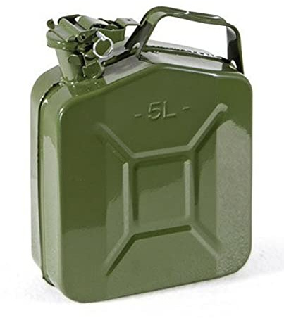 VERDELOOK Tanica in Metallo Verde per Carburante, capienza 5 Litri, Omologata Un