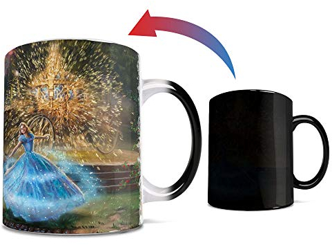 Morphing Mugs Disney - Cinderella - Wishes Granted - One 11 oz Color Changing Heat Sensitive Ceramic Mug – Image Revealed When HOT Liquid Is Added!