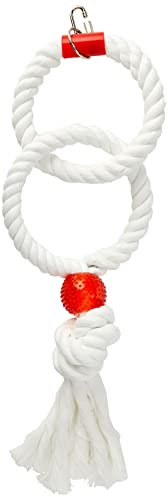 Rosewood Parrot Toy Twin Parrot Rings, Large, White
