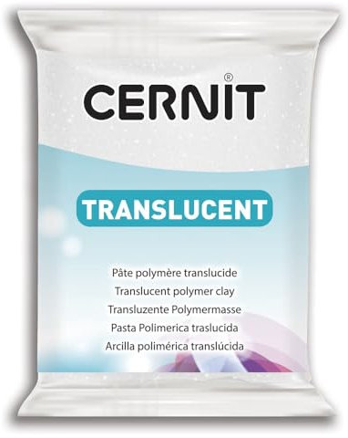 Cernit Transluzent Lehm 56g, rubinrot, 7 x 5.5 x 1.5 cm