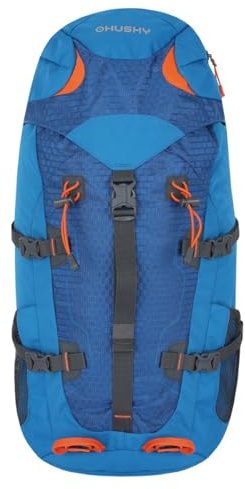 Husky Scape Trekkingrucksack Wanderrucksack Regenhülle Business Blau 38 L | Organizer, Regenhülle, wasserabweisend, Ripstop, ergonomischer Rücken, Hüftgurt, für Arbeit, Uni, Alltag, Pendeln und Reisen.