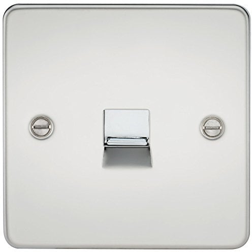 Knightsbridge FP7300PC FP7300 FPAV7300PC Flat Plate Telephone Master Socket-Polished Chrome, 230 V