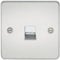 Knightsbridge FP7300PC FP7300 FPAV7300PC Flat Plate Telephone Master Socket-Polished Chrome, 230 V