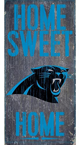 Fan Creations - Targa in legno Carolina Panthers – Home Sweet Home, 15,2 x 30,5 cm