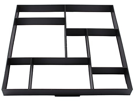 Yosoo, stampo per creare manualmente una pavimentazione in cemento a forma di mattoni, percorso lastricato per giardino, colore nero