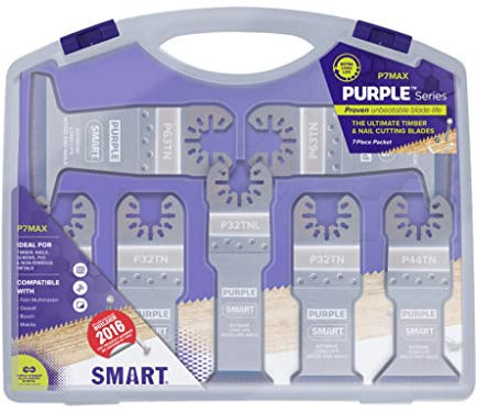 Smart P7MAX P7 mAX Purple Series 7 Piece Titanium Alloy Bi-Metal Blade Set