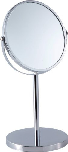 Sanwood 6651400 Standspiegel Karla, 16 cm Durchmesser, verchromt, 5-fache Vergößerung