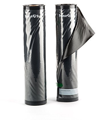 Shield N Seal 11 X 19.5' Clear & Black Vacuum Sealer Rolls SNS100 Food Storage Saver Heavy-Duty Bags Sous Vide