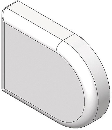 Glastürscharnier-Topfabdeckung, matt-nickel