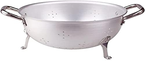 Agnelli autocuiseurs Passoire 3 Pieds Aluminium hémisphérique à 2 anses en Acier Inoxydable 24 cm Argent