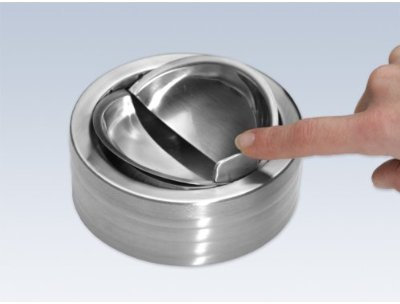 Echt Edelstahl, Windascher, Aschenbecher, Windaschenbecher auch für Garten, Terasse, Balkon! WETTERFEST