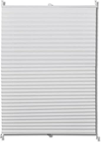 vidaXL Plissee 80x200cm Weiß Klemmfix Faltrollo Jalousie Plisseerollo Rollo