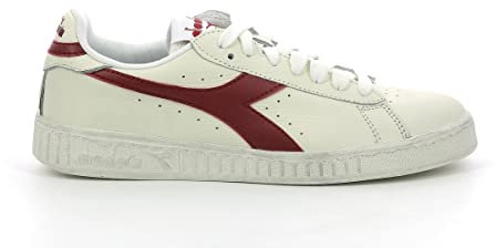 Diadora Game L Low Waxed, Sneaker Unisex - Adulto, White Red, 36 EU