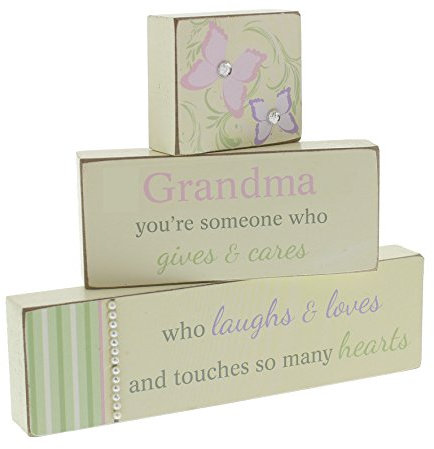 Oma Sentiment 3 Brick Kaminuhr Plaque – You 're Someone Who Gives & pflegt – Pastell Schmetterling Design