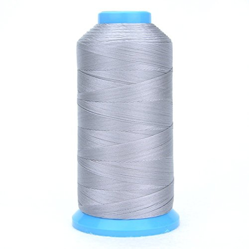 Aussel - Filo per cucire in nylon incollato, 1,370 m, dimensione T70 #69, per fodere, mercato all'aperto, tendaggi, perline, bagagli, borsellini Grey