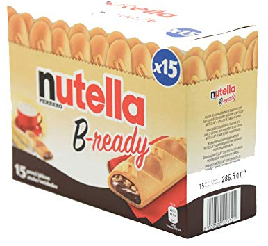 Nutella B-Ready - Barres croustillantes fourrees la boite de 15 pieces - 286,5 g