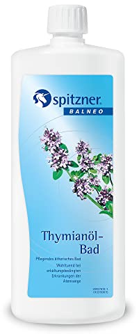 Spitzner Gesundheitsbad Thymianöl 1000 ml - Gesundheitsfördernder Bade Zusatz mit ätherischem Öl | wohltuend bei Erkältungen