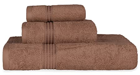 Superior NS Towel Parent Handtuch-Set, Baumwolle, Mokka, 3 Piece