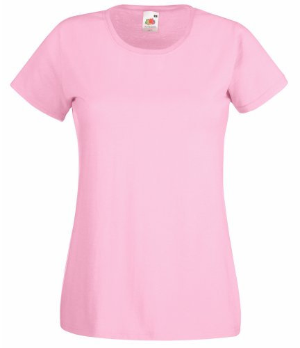 Fruit of The Loom Valueweight T Lady-Fit Women's T-Shirt, pink light, XXL