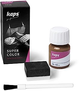 Kaps Super Color Vernice per borse e scarpe in pelle, con spugna e spazzola, 70 colori