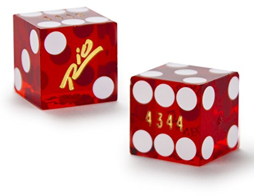 Pair (2) of Official 19mm Dice Used at the Rio Casino