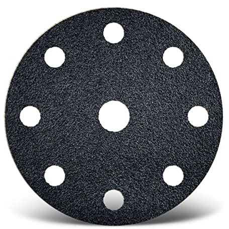 MENZER Black Klett-Schleifscheiben, 150 mm, 9-Loch, f. Exzenterschleifer, Siliciumcarbid (50 Stk.) K80