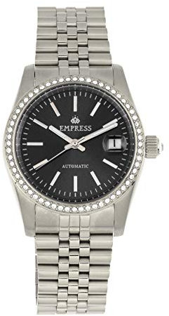 Empress Women's EMPEM1502 Constance Silver/Black/Silver 316L Surgical-Quality Stainless Steel Bracelet Watch