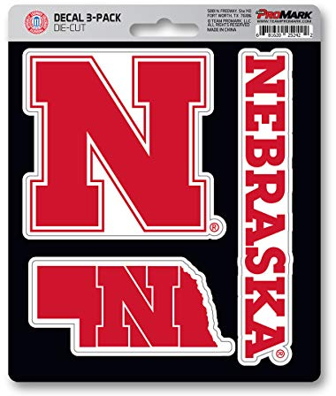 NCAA Nebraska Cornhuskers Team-Aufkleber, 3er-Pack