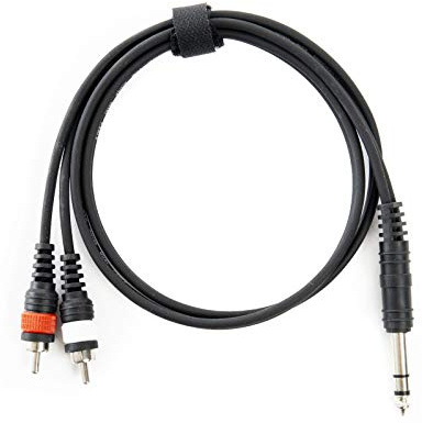MUSIC STORE Insertkabel 1 m Cinch - 6,3-mm Stereoklinke