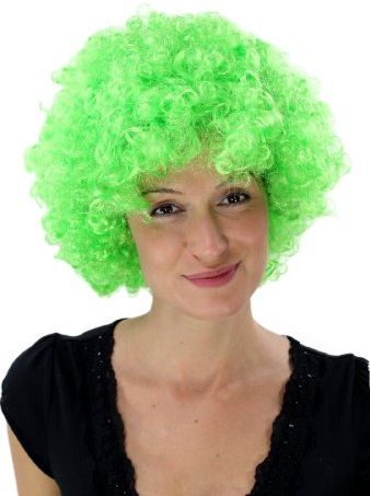 WIG ME UP - PW0011-PC15 Neongrüne Afroperücke Hair Tokyo Funk Disco