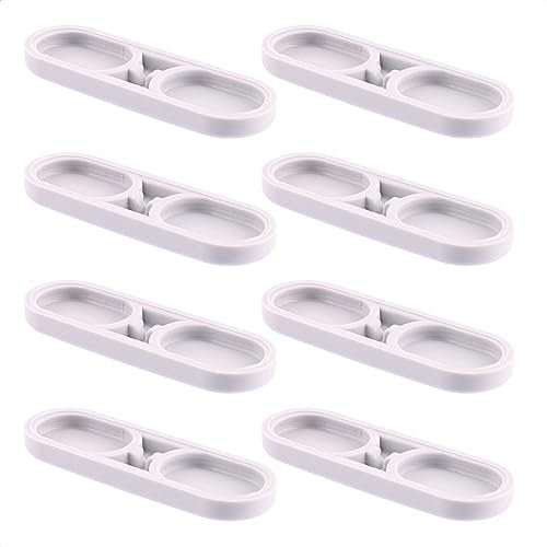 Wagner QuickClick® Tandem Kunststoffgleiter Möbelgleiter Stuhlgleiter - 8er-Set Ersatzgleiter austauschbar - Kunststoff Hyper - 39 x 12 mm für Basis 32 x 15 mm - Made in DE - 15791900