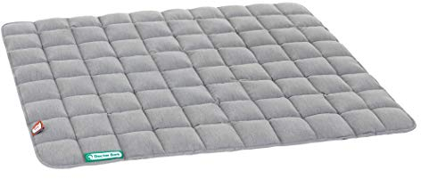 Doctor Bark Hundedecke – weiche, hochwertige Hundematte für größere Hunde, robuste Indoor-Outdoor Liegedecke, waschbar bis 95 °C (Gr. L, 100x80 cm, Hellgrau)