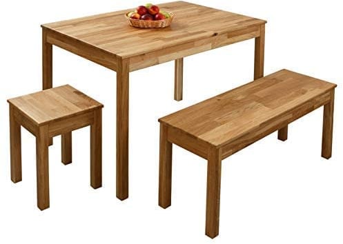 Krok Wood Esstisch Tomas aus Massivholz (Eiche, 110 x 75 x 75 cm)