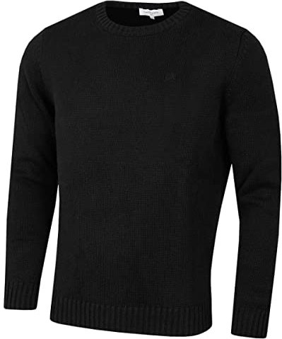 Calvin Klein Mens Campus Crew Neck Sweater - Black - XXL