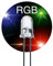 Lumetheus LED 5mm Farbe RGB Rot Grün Blau LEDs Gehäuse klar Farbwechsel blinkend Farbe wechselnd 2V
