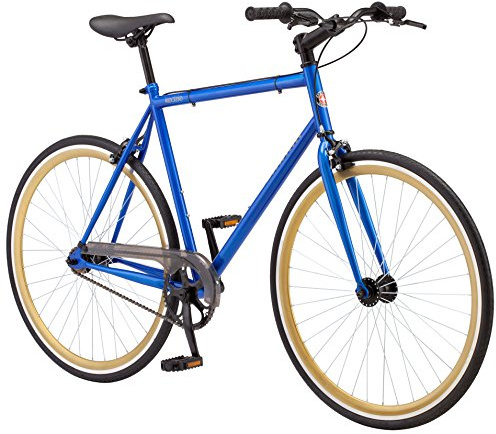 Schwinn Kedzie Single-Speed Fixie Road Bike, Lightweight Frame for City Riding,28 inches, Blue