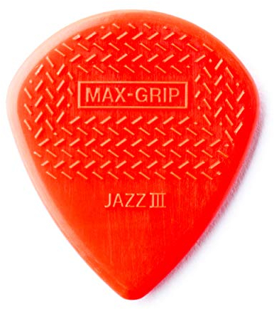 Dunlop 471P3N Max Grip Jazz III Nylon Plektren Tasche mit 6 Stück