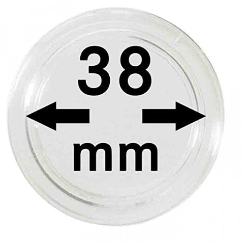 LINDNER Das Original Münzkapseln Innen-Ø 38 mm, 10er-Packung
