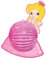 Idena 8310055 - Laterne Prinzessin, Größe 44 x 35 cm, Papier, Lampion, St. Martin, Lichterfest, Laternenumzug, Advent, Weihnachten, Dekoration