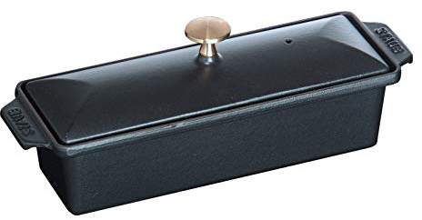 STAUB Cast Iron Terrina Rettangolare Grande, Acciaio Inossidabile, Nero Opaco