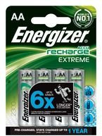 Energizer 635730 Batterie Rechargeable Extreme Lot de 4, à hydrure métallique de Nickel, Aa 2300 mAh 1,2 V