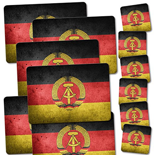 ADDIES Platzset und eckige Untersetzer „Ostalgie“ Kombi-Set 12 teilig - DDR - Tischset_002