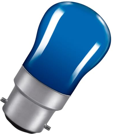 Crompton Lamps 15W Pygmy BC-B22d Dimmable Blue 7lm BC Bayonet B22 Incandescent Traditional Outdoor Festoon Light Bulb